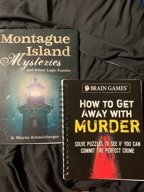 Puzzle Book Bundle Logic Brain Games Murder Mystery Activity Set
